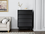 4 Drawer Double Dresser Features Vintage-style and Bevel Design 92816844