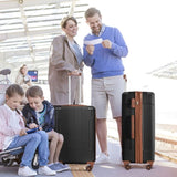 Luggage Sets 3 Piece, Expandable Hard shell ABS Suitcases Double Spinner, Travel luggage Set N730P189879A