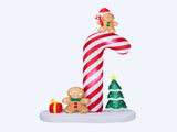 8.2FT Lighted Christmas Inflatable Decoration, Inflatable Giant Candy Cane with Gingerbread Men, 09930053