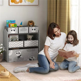 ZUN Grey toy organizer with storage box 57415544