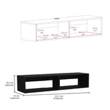 Rockwood Floating TV Stand with Open Storage Shelves and Cable Management B070P173212