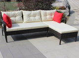 Outdoor patio Furniture sets 2 piece Conversation set wicker Ratten Sectional Sofa With Seat W20966894