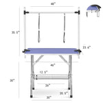 ZUN Large Size 46" Grooming Table for Pet Dog and Cat with Adjustable Arm and Clamps Large Heavy Duty W20601010