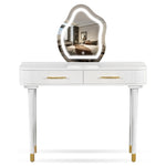 ZUN 40" Modern Vanity Table Set with Mirror Touch Screen Lighted Mirror, Dressing Table and Cushioned N704P196657K