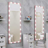 Hollywood Full Length Mirror with Lights Full Body Vanity Mirror with 3 Color Modes Wall Lighted W70881113
