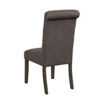 ZUN Set of 2 Fabric Upholstered Dining Chairs, Grey and Rustic Brown B016P224798