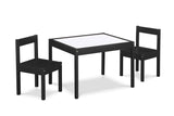 Gibson 3-Piece Dry Erase Kids Table & Two Chair Set, Black B022P174727