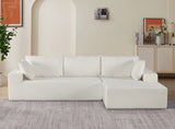 CozyForm Convertible Sectional Sofa in Soft Corduroy, Modern Comfy Couch with Full Foam Cushioning, B2735P359716