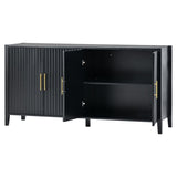 U-Style Accent Storage Cabinet Sideboard Wooden Cabinet with Metal Handles for Hallway, Entryway, WF300428AAB
