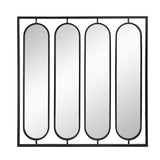 36" x 36" Large Four Oval Wall Mirror with Black Square Frame, Home Decor for Living Room, Bedroom, W2078124365