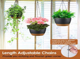 4 Pcs Minimalist Style Hanging Planters with 9.64-inch Diameter, Drainage Holes, and Removable 03039194