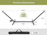 9ft Steel Hammock with Built-in Wheel, Portable Hammock for Outside, Heavy-Duty Hammock 35613179