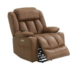Brown Power Lift Recliner with Massage and Heating B062P215448