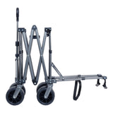 Collapsible Folding Wagon 300L,49" Extra Long Collapsible Wagon with Tailgate, All-Terrain 7"x 4" W321P269235