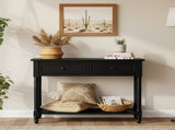 Console Table Traditional Design with Two Drawers and Bottom Shelf --Self-pick up is not 41186095