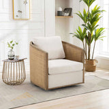 COOLMORE Swivel Chair, Comfy Round Accent Sofa Chair for Living Room, 360 Degree Swivel W395102742