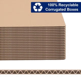 50 pieces, 16" x 12" x 8" thickness 3mm corrugated cardboard box, brown paper 68908378