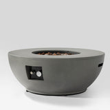 ZUN Steel Propane Fire Bowl Outdoor Round Propane Fire Pit with Tank Holder W853P193940