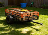 1500LBS Capacity 15 Cubic Feet Dump Cart Trailer, Heavy Duty Tow Behind Hauling & Dumping Wagon for W1422P412933