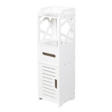 ZUN 3-tier Bathroom Storage Cabinet with 2 Doors 23*23*80CM White 01601486