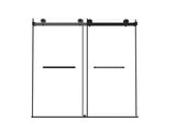 Frameless Double Sliding Shower Door 56-60 "W x 74" H, 5/16 " Tempered Glass, Explosion Proof W1675P435496