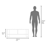 Rock Point Entertainment Center with a Door and Open Storage, Stained Walnut and White B128P263717