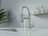 Kitchen Faucet with Pull Down Sprayer, Touch On Single Handle 2- Function Stainless Steel Spring 46626582