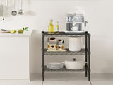 3-Tier Storage Shelf Unit,31-Inch Metal Wire Shelving Rack ,Adjustable Layer 13437255