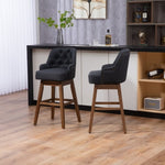 ZUN COOLMORE Bar Stools Set of 2 Counter Height Chairs with Footrest for Kitchen, Dining Room And 360 W395P145294