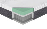 12" Queen Green Tea Gel-Infused Memory Foam Hybrid, Plush Foam Pocket Coils, B011P218276