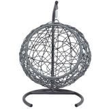 Cat Swing Bed with Stand & Cushion, Cat Egg Chair with Rattan Wicker Appearance, Indoor Hanging 66932543