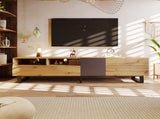 Modern TV Stand for 80'' TV Double Storage Space, Media Console Table, Entertainment Center WF303474AAQ
