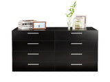 8 Drawer Double Dresser for Bedroom, Wide Storage Cabinet for Living Room Home Entryway, Black 98134933