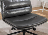 Bizerte Adjustable Swivel Criss-Cross Chair, Wide Seat/ Office Chair /Vanity Chair, Gray T2574P181618