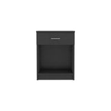 ZUN Eco Nightstand , End Table, Side Table Superior Top, One Drawer, Lower Shelf -Black B20091851