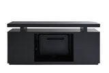 ZUN ACME Drisana TV Stand w/Fireplace, Black Mirrored Finish LV03868