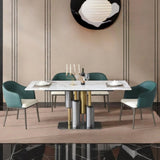 Dining Chairs Set of 2, Modern Faux Leather Dining Metal Legs for Living Kitchen Dining Room W2699P215092