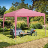 ZUN Outdoor 10 x 10 Ft Pop Up Gazebo Canopy with 4 pcs Sand Bag and Carry Bag,Pink [Sale to Temu is 08823620