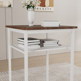 Bar table, equipped with 2 bar stools , with backrest and partition W578P303857