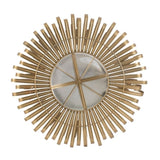 ZUN 27" in Sunburst Design Wall Mirror Decorative Golden Finish for Entryway, Modern Living room W2078124329