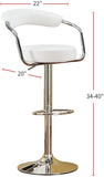 ZUN Contemporary Style White Color Bar Stool Counter Height Chairs Set of 2 Adjustable Swivel Kitchen HS00F1560-ID-AHD