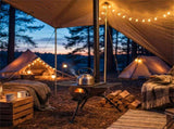 Portable Foldable Wood Burning Tent with 5 Sections Chimney, Heavy Duty Carbon Steel Camping 76927627