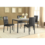 Black and Grey Upholestered Side Chair B062P153675