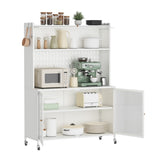 Kitchen Pantry Cabinet, Tall Storage Cabinet with Glass Doors & Adjustable Shelves, Cabinet Cupboard T2398P272122