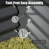 6x3x1ft Galvanized Raised Garden Bed, Outdoor Planter Garden Boxes Large Metal Planter Box for W1859P197881