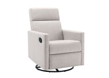 ZUN Modern Upholstered Rocker Nursery Chair Plush Seating Glider Swivel Recliner Chair, Tan PP297876AAT