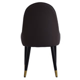 ZUN Modern PU sponge-filled dining chair, solid wood metal legs, suitable for restaurants, living rooms W1535119450