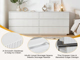 Handleless 6-Drawer Cabinet with Grille Finish P2 Particleboard MDF & Melamine Veneer 61471650