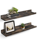 ZUN 24” Floating Shelves for Wall Décor Storage, Set of 2, Wood for Bedroom, Living Room, Bathroom, 50779249