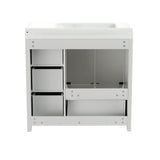Cabinet Without Basin, 36-Inch Bathroom Cabinet, Bathroom Sink Cabinet with 2 Closing Doors and 4 W1162P207071